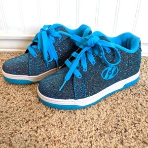Heelys Split Girls Blue Mesh & Canvas Sneaker Skate Shoes Size Youth 1